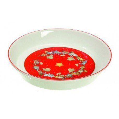 Comedero de cerámica navideño