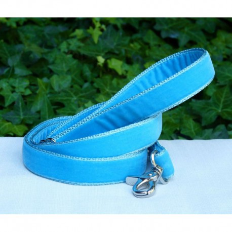 Correa de terciopelo turquesa