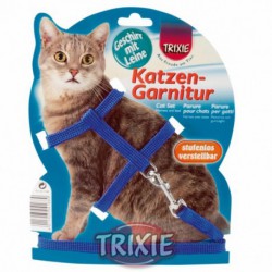 Set de arnés y correa de nylon para gatos