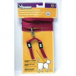 CatIt set de arnés y correa magenta